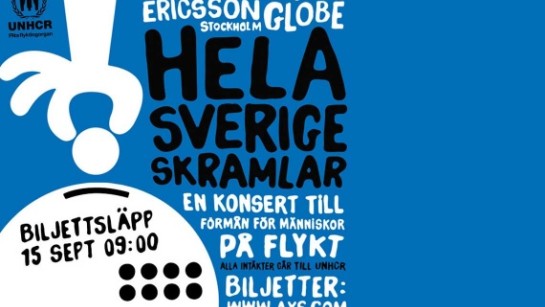 Hela Sverige skramlar - en konstert till förmån för människor på flykt.